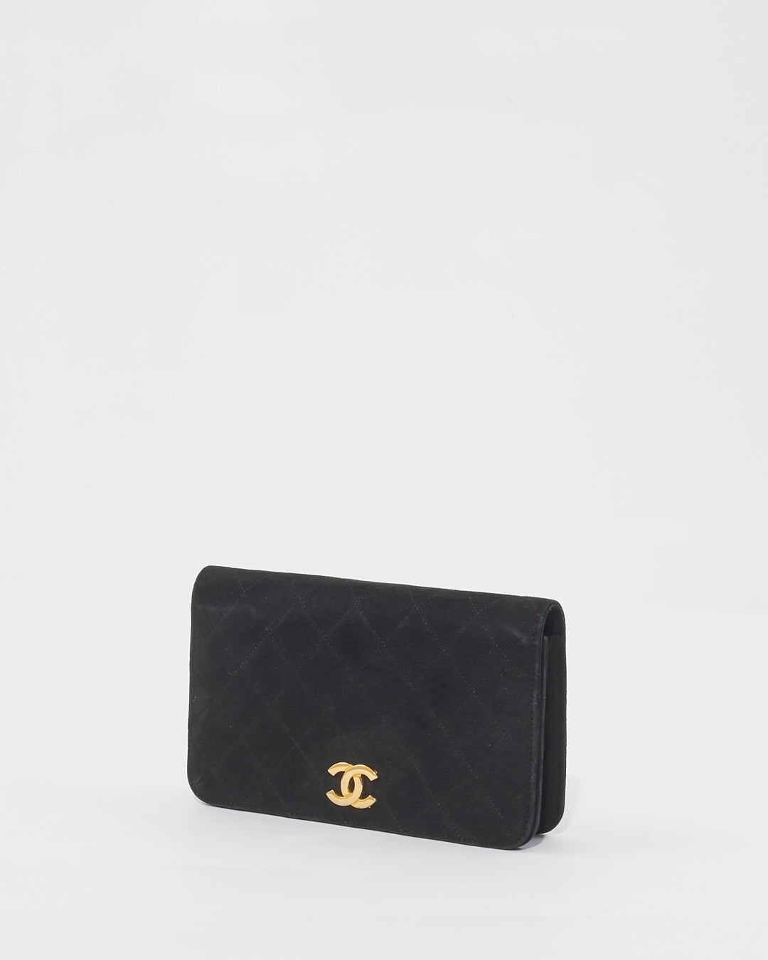 Chanel Black Suede Wallet on Chain GHW