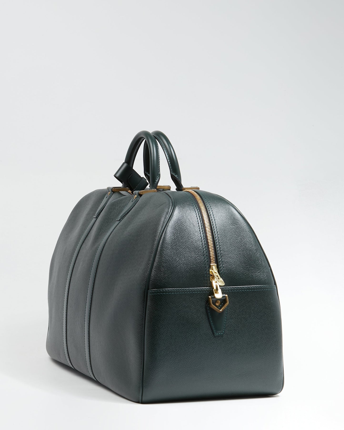 Louis Vuitton Hunter Green Taiga Leather Kendall Duffle Travel Bag