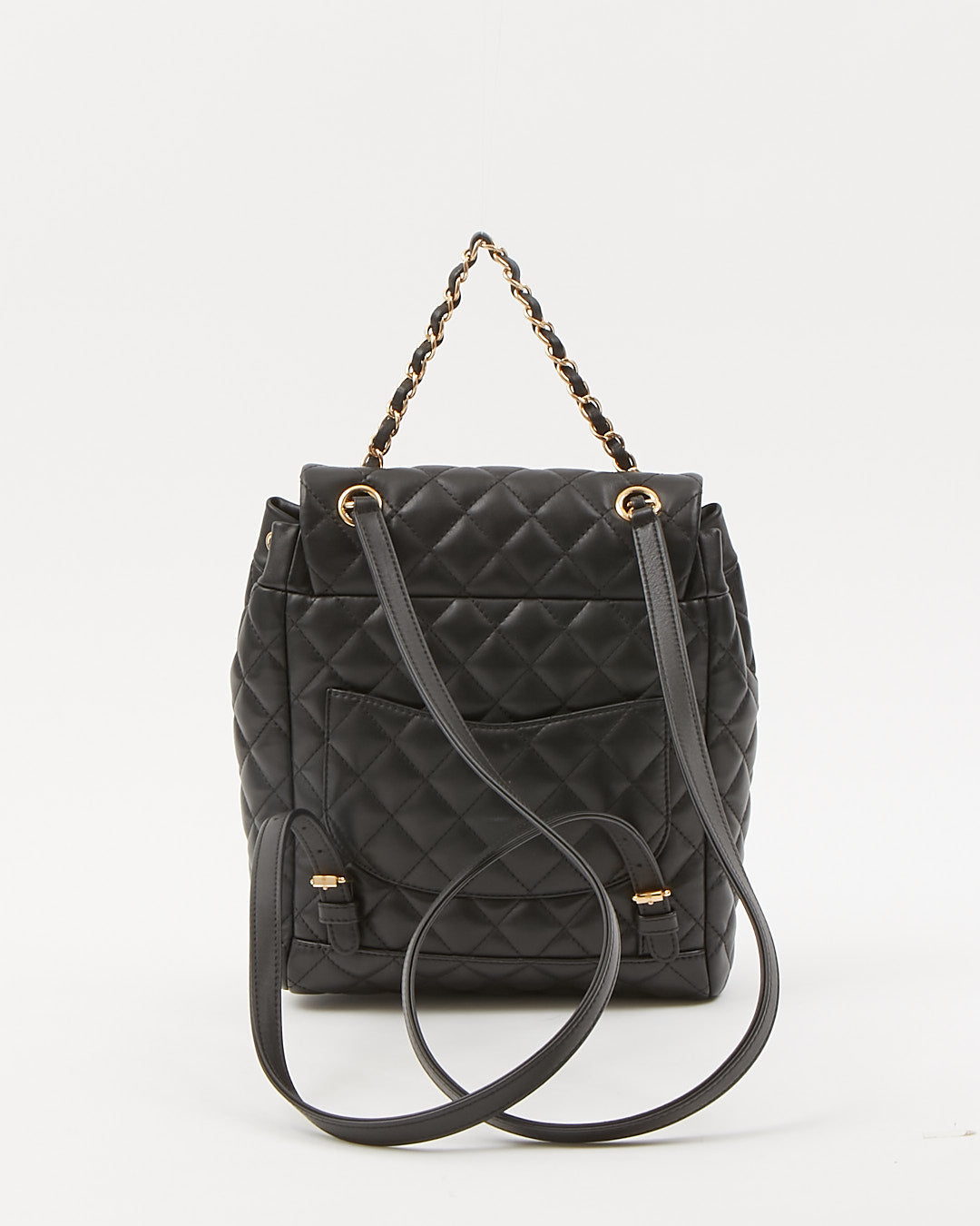 Chanel Black Lambskin Quilted Urban Spirit Backpack