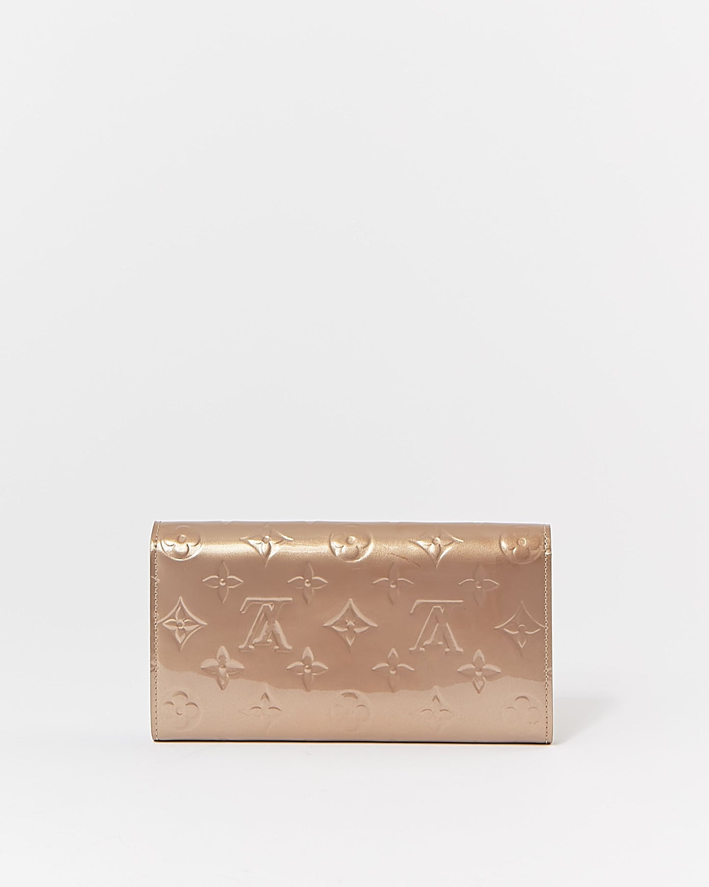 Louis Vuitton Gold Metallic Vernis Monogram Sarah Wallet
