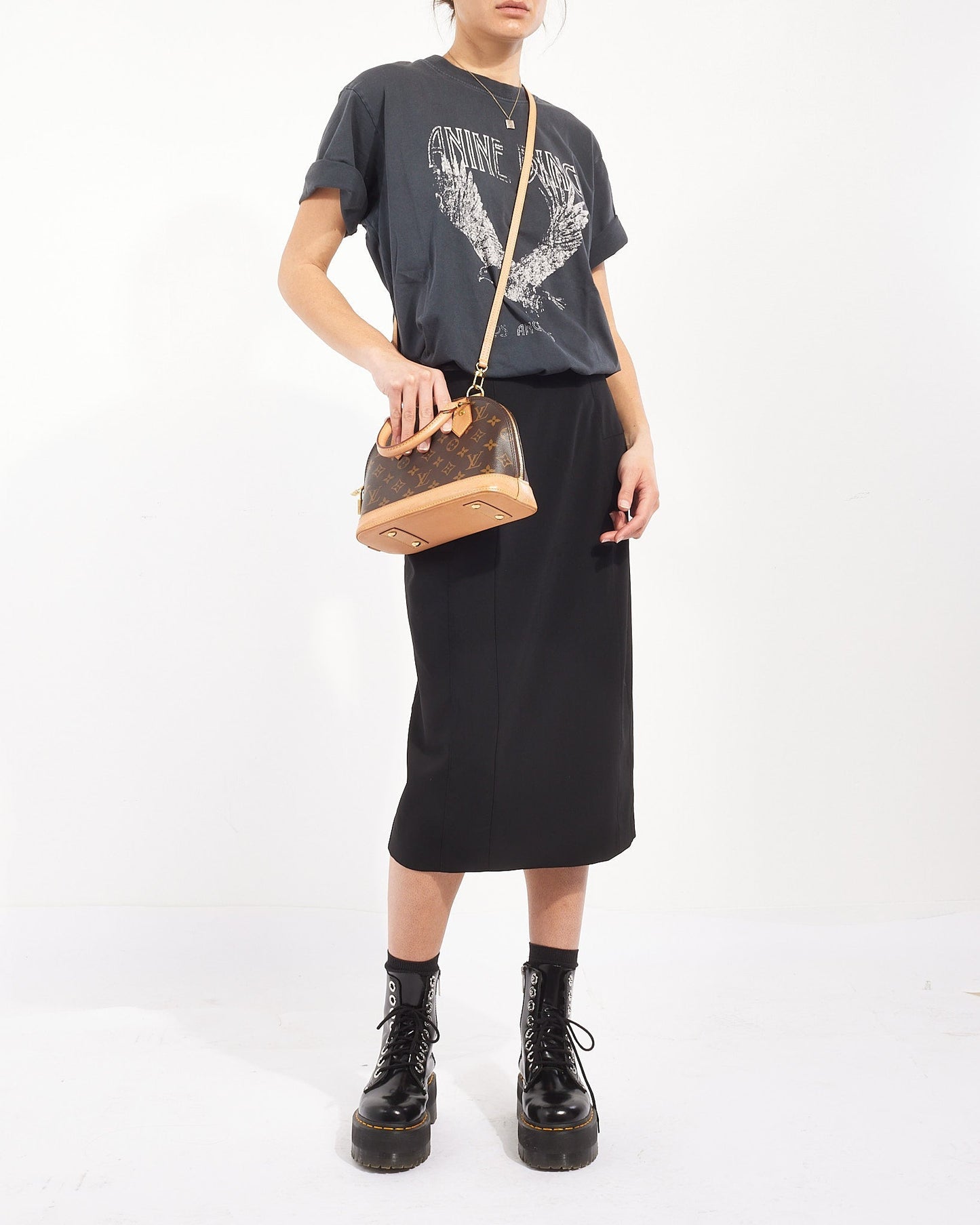 Louis Vuitton Monogram Canvas Alma BB Bag with Strap