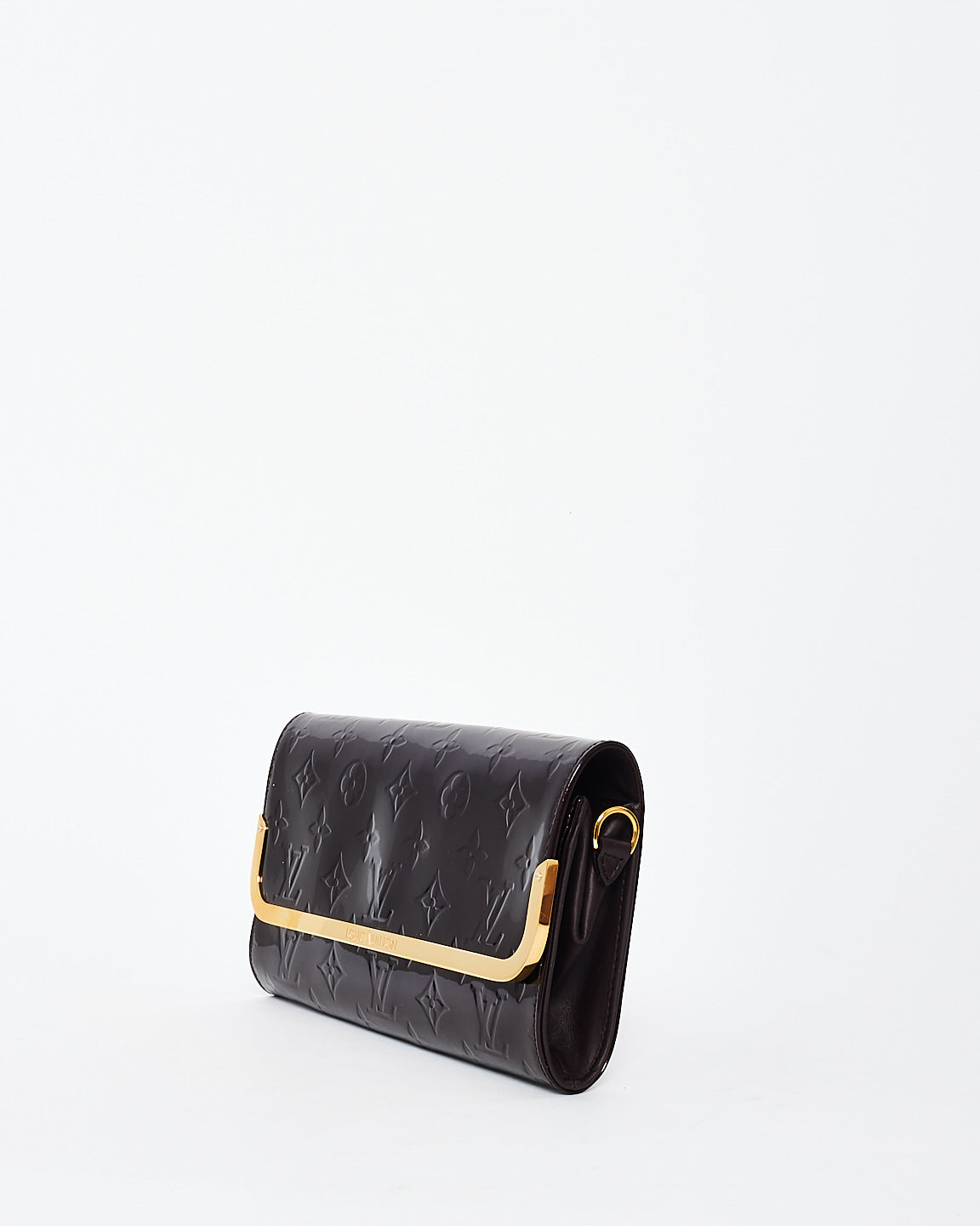 Louis Vuitton Amarante Monogram Vernis Leather Rossmore MM Clutch with Strap