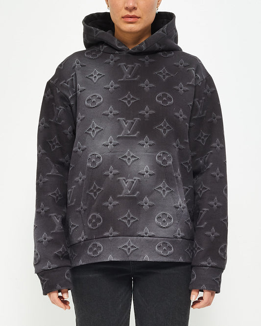 Louis Vuitton Black/Grey 3D Monogram Hoodie Sweatshirt - M
