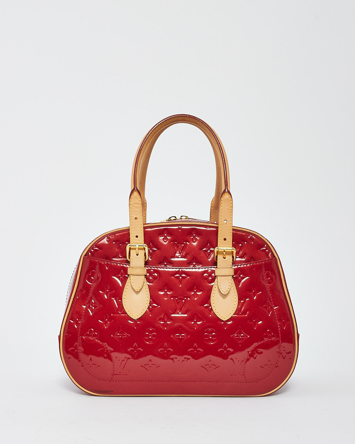 Louis Vuitton Red Pomme D'Amour Vernis Summit Drive Top Handle Bag