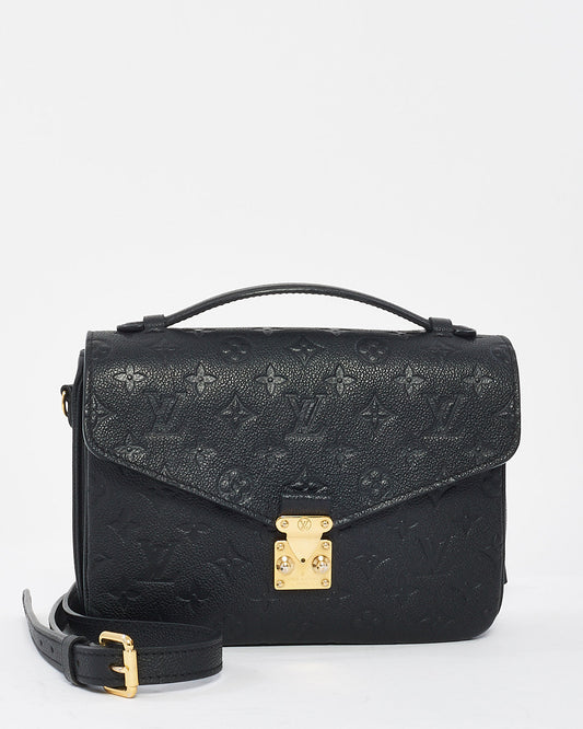 Louis Vuitton Black Monogram Empreinte Leather Pochette Metis Bag