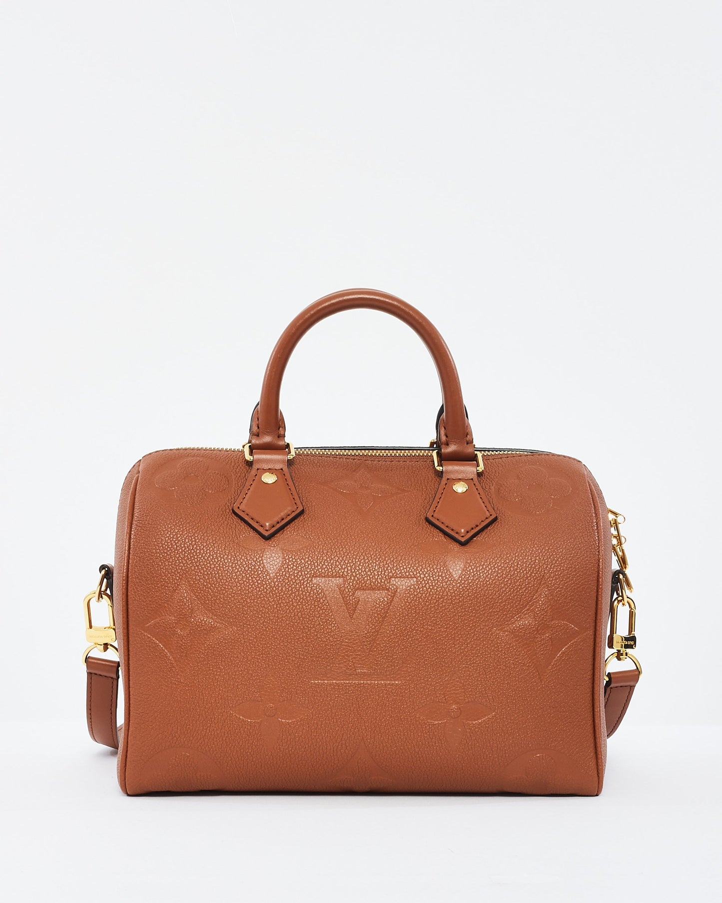 Louis Vuitton Cognac Monogram Empreinte Leather Bandoulière 25