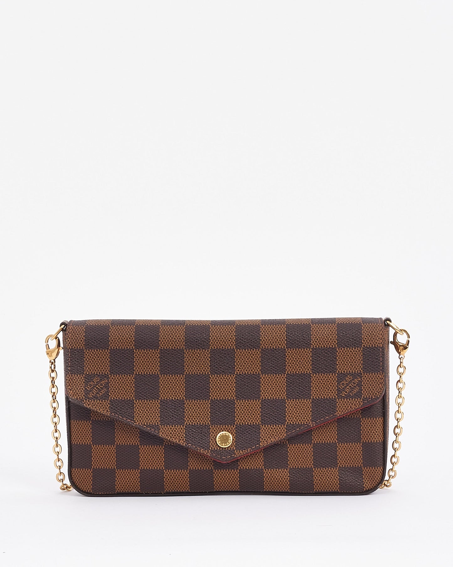 Louis Vuitton Damier Ebene Félicie Pochette Bag with Chain
