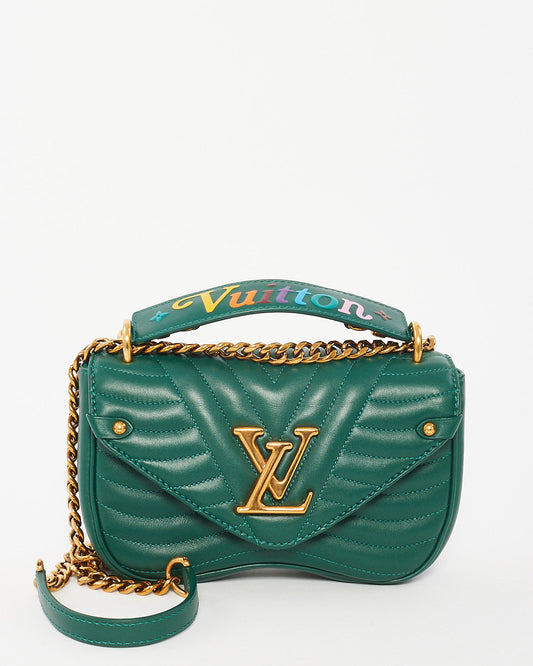 Louis Vuitton Emerald Green Leather New Wave Chain PM