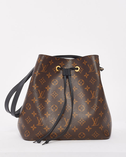 Louis Vuitton Monogram Coated Canvas Noir NéoNoé MM Bag