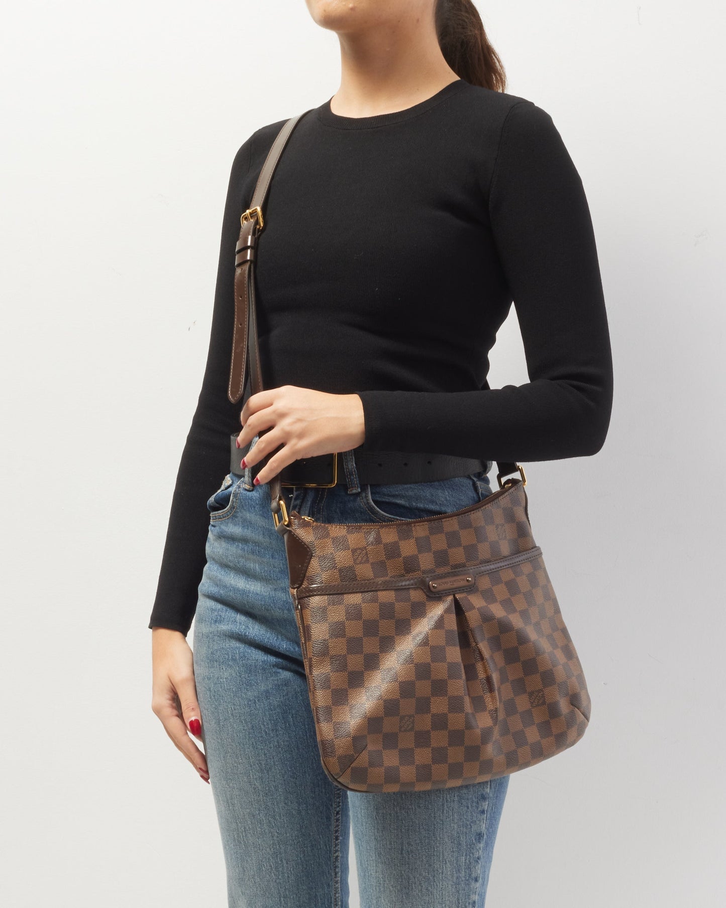 Louis Vuitton Damier Ebene Canvas Bloomsbury PM Crossbody Bag