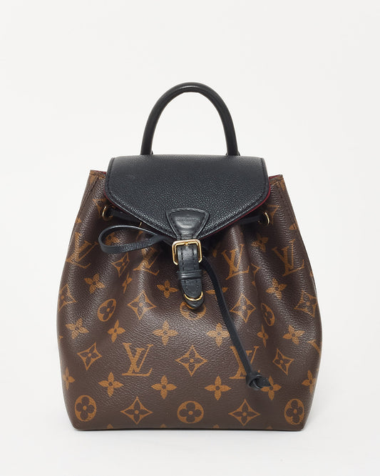 Louis Vuitton Monogram Coated Canvas & Black Leather New Montsouris BB Backpack