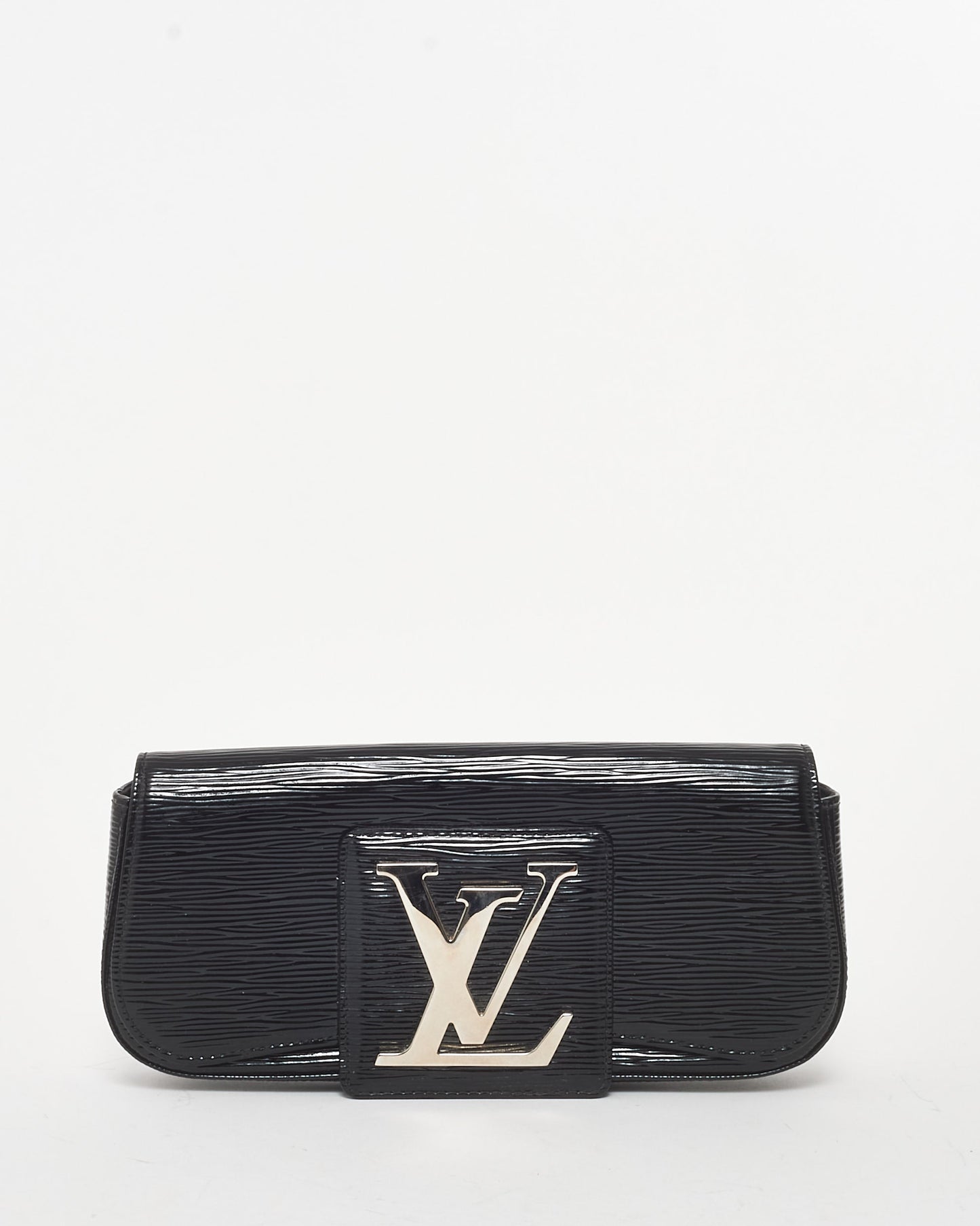 Louis Vuitton Black Electric Epi Vernis Leather Sobe Clutch Bag