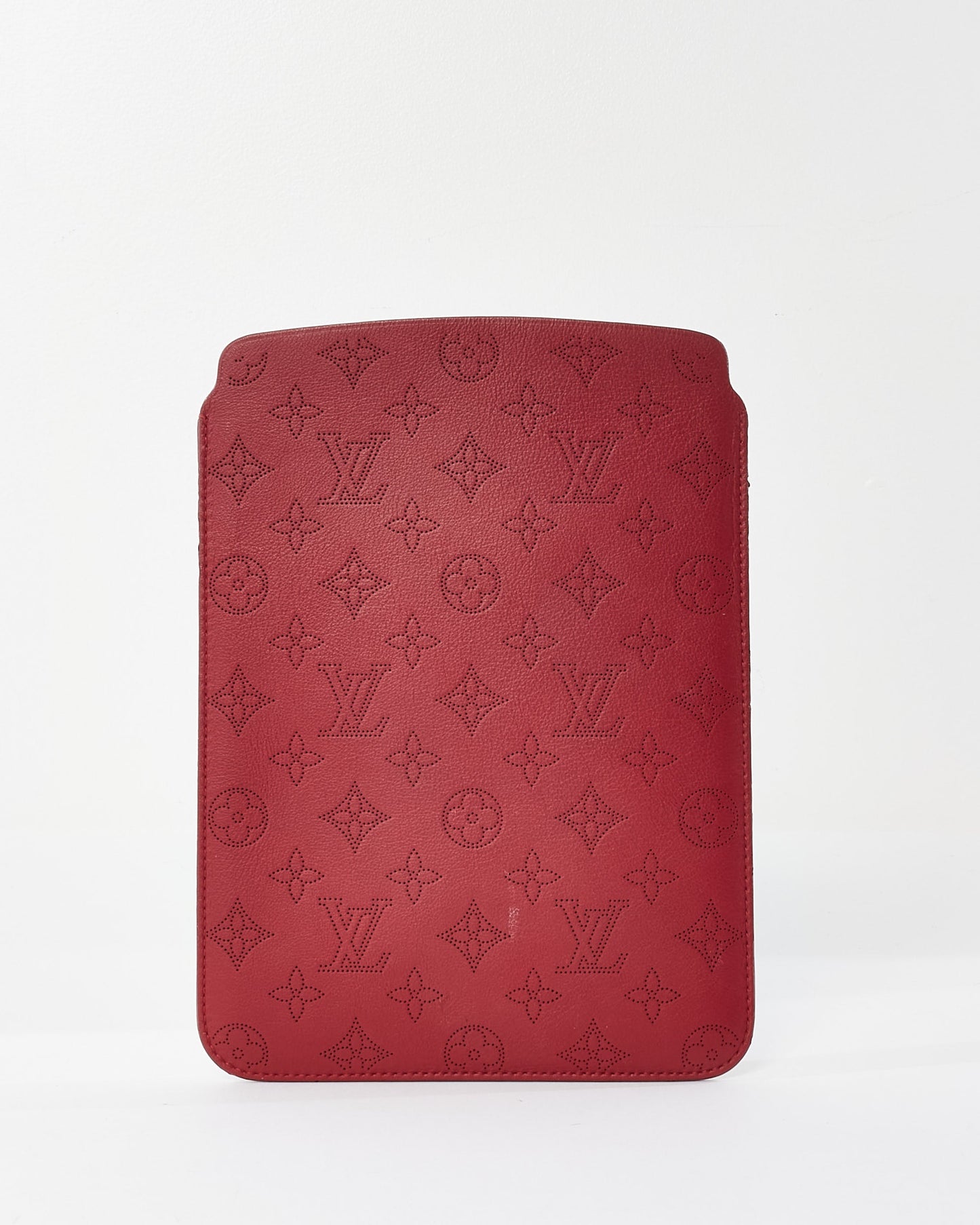 Louis Vuitton Raspberry Red Monogram Mahina Leather iPad Case