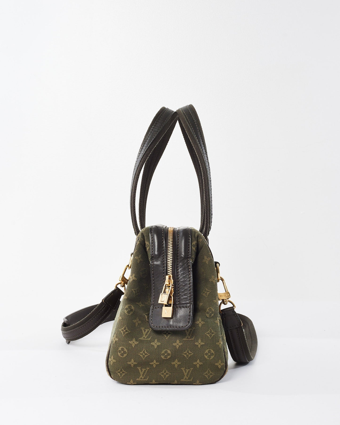 Louis Vuitton Green & Beige Monogram Mini Lin Canvas Josephine Bag with/ Strap