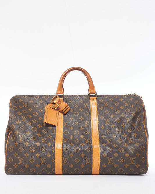 Louis Vuitton Monogram Coated Canvas Keepall 50