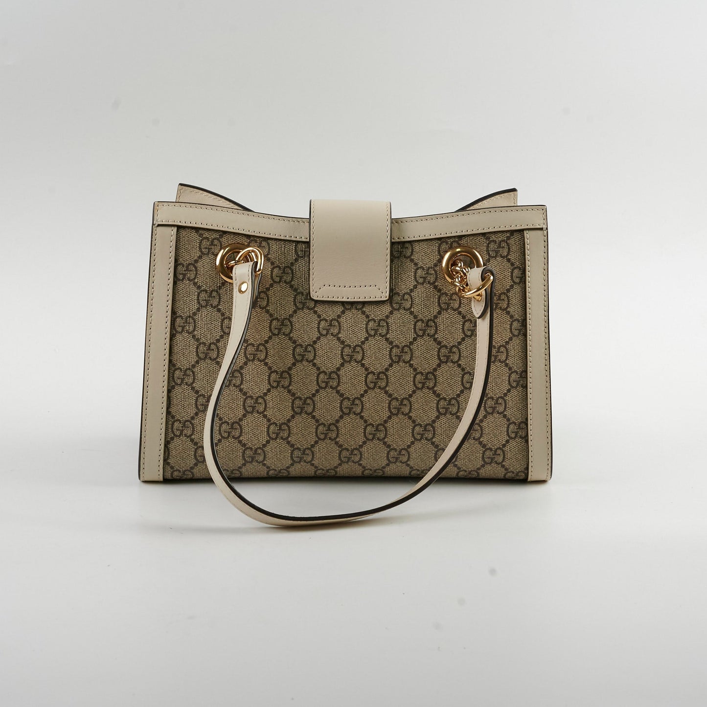  Gucci Small Padlock Shoulder Bag GG Supreme/White