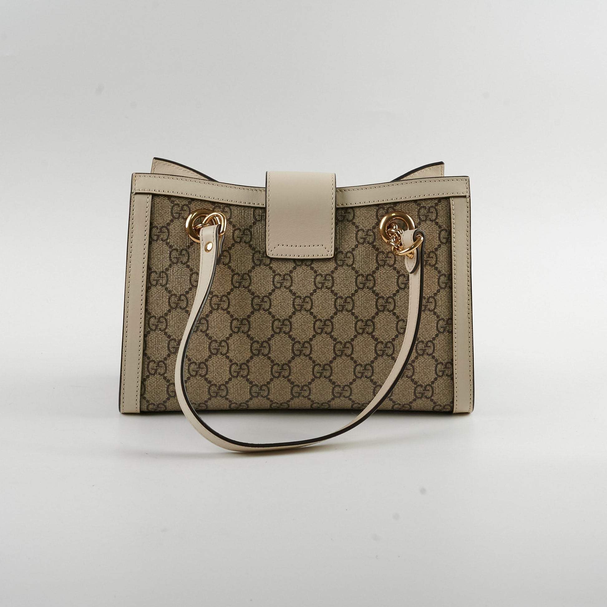  Gucci Small Padlock Shoulder Bag GG Supreme/White