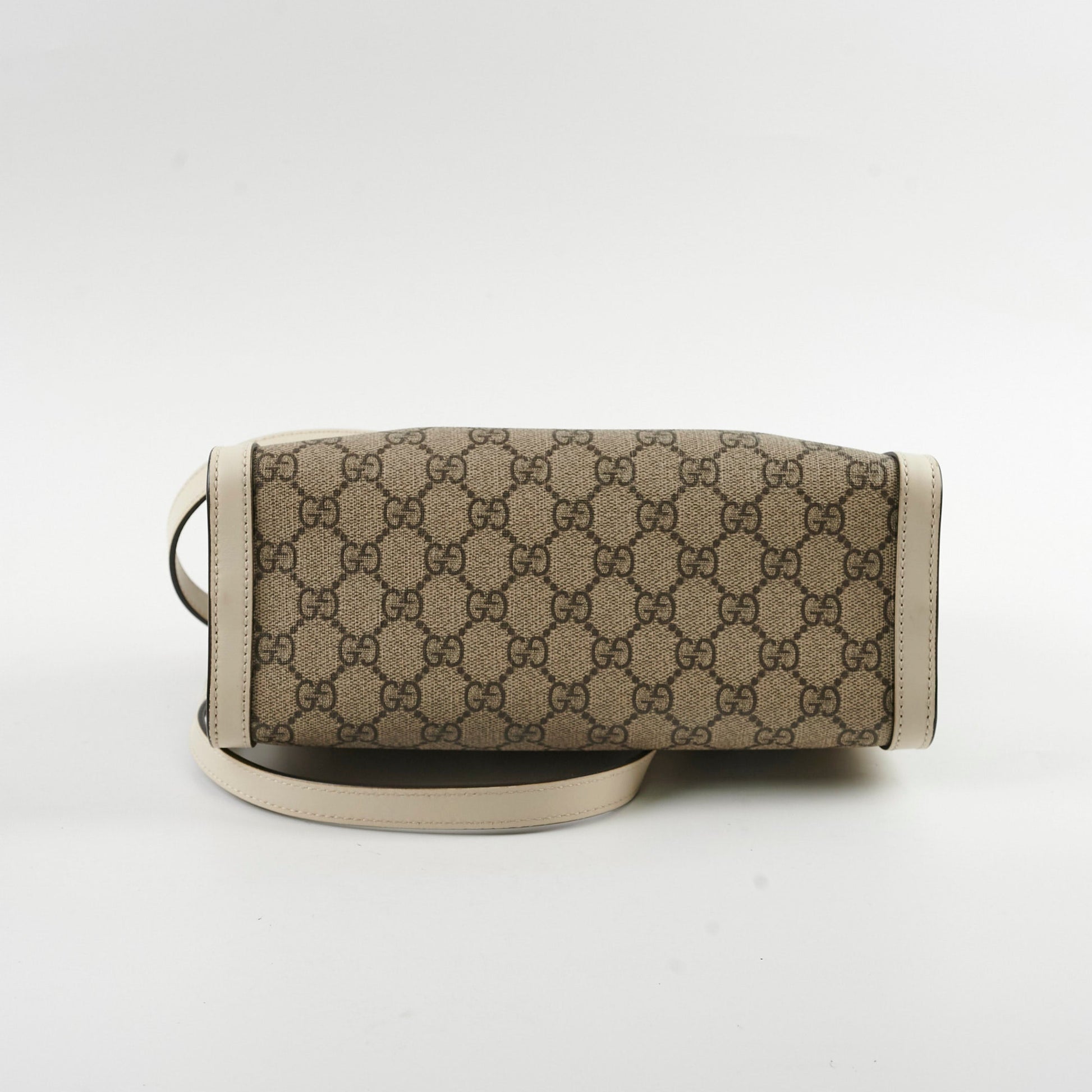  Gucci Small Padlock Shoulder Bag GG Supreme/White