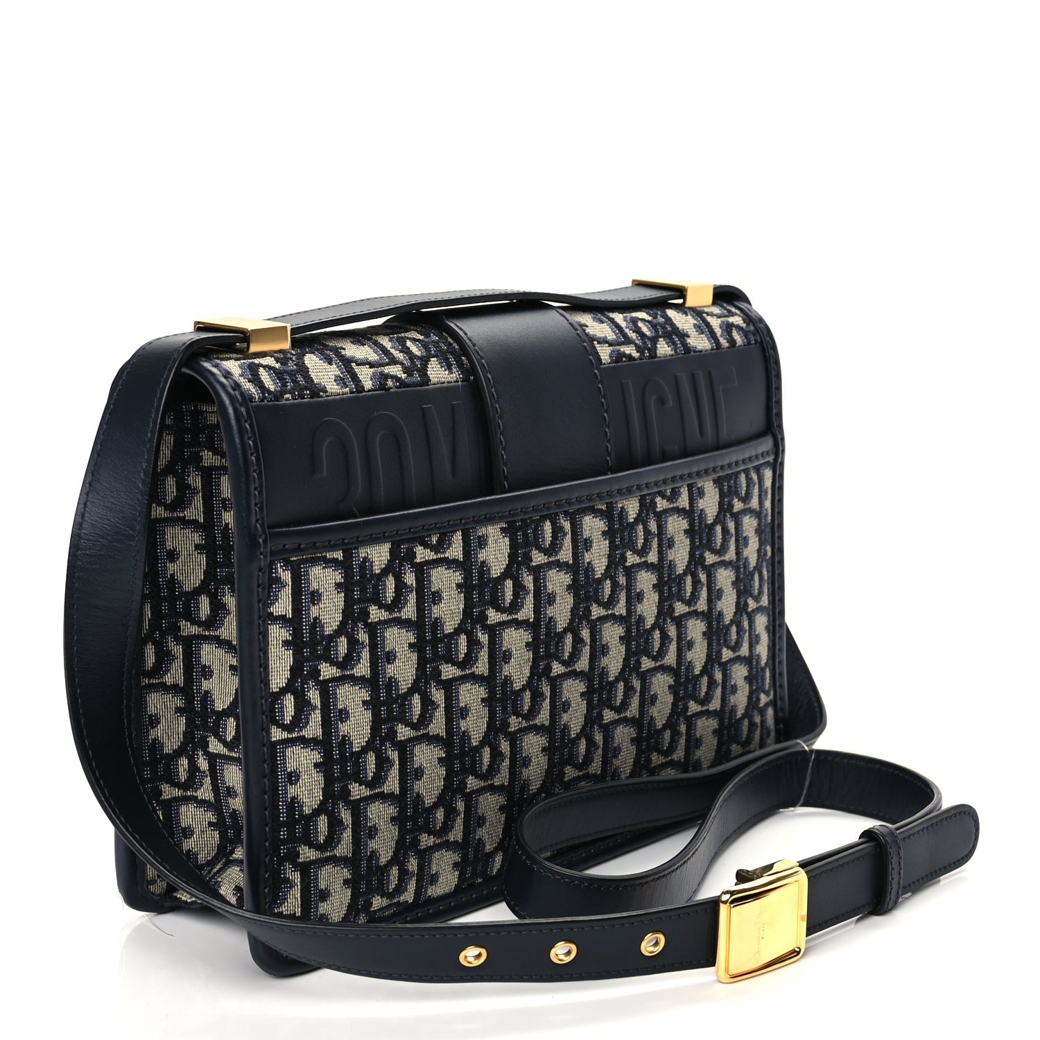 Christian Dior Oblique 30 Montaigne Flap Bag Blue