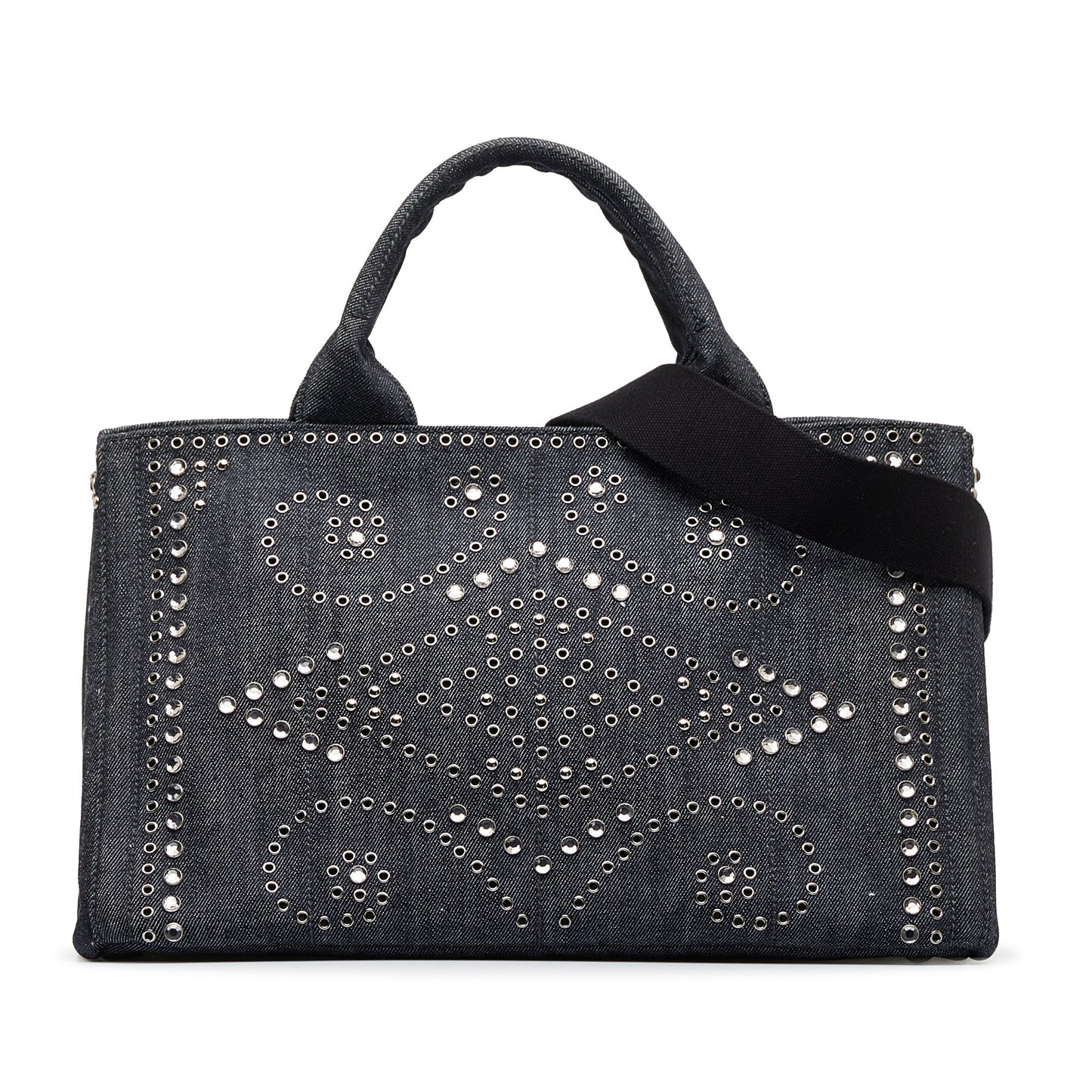 Prada Canapa Jeweled Satchel