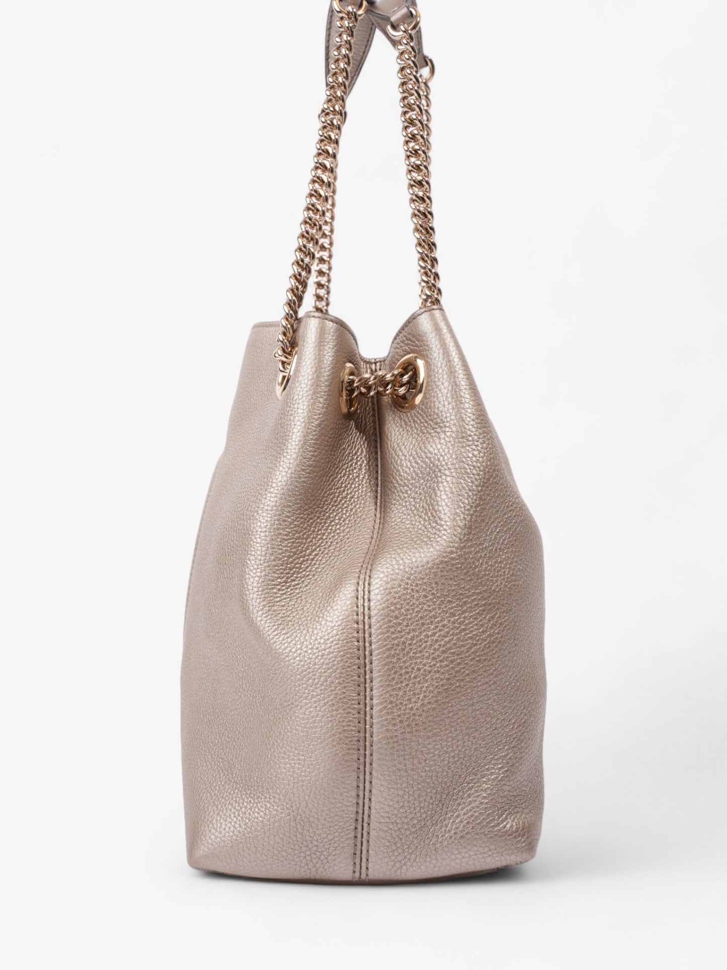 Gucci Soho Chain Tote Golden Beige Calfskin Leather Medium