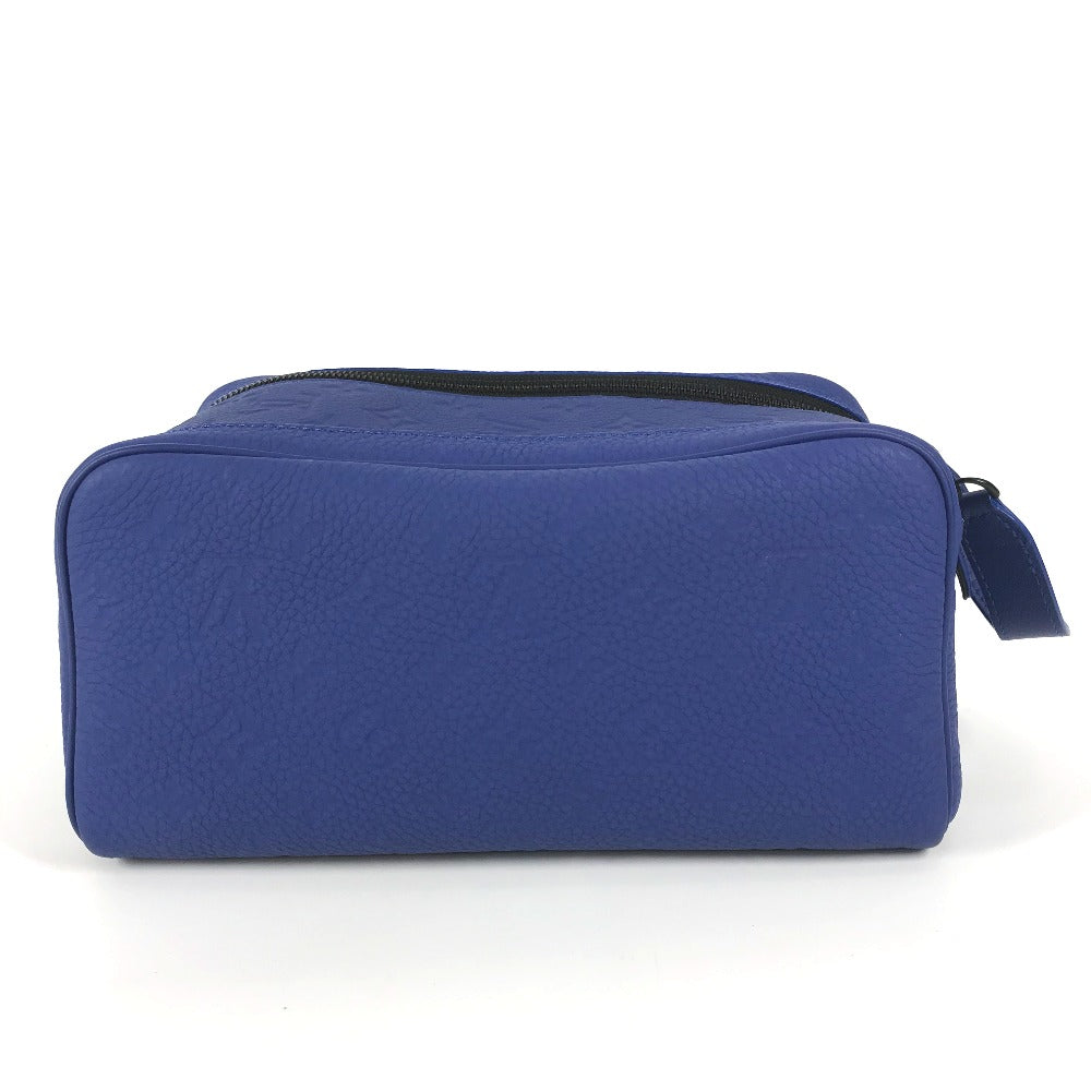 LOUIS VUITTON Clutch bag Taurillon Clemence Leather blue Monogram Taurillon Clemence dopp kit
