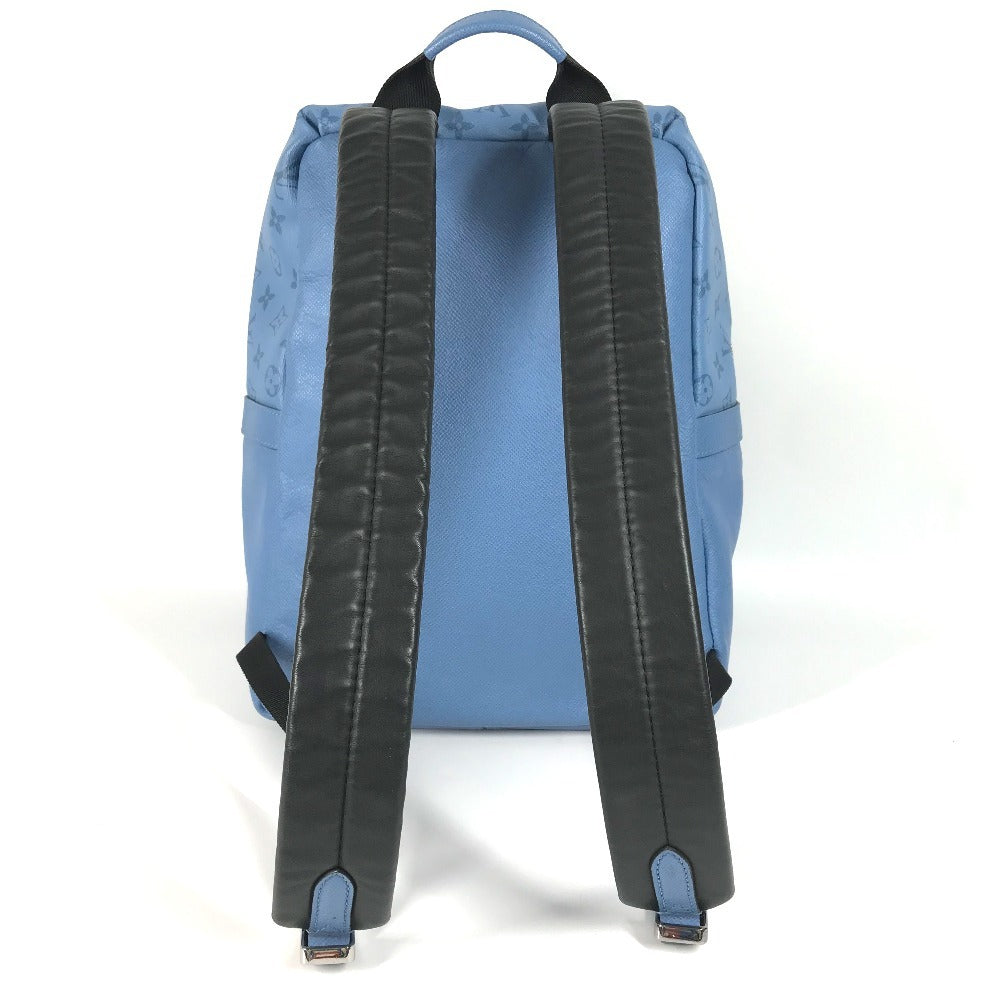  LOUIS VUITTON Backpack Taiga Leather, Monogram Canvas blue Taigalama Discovery Backpack PM