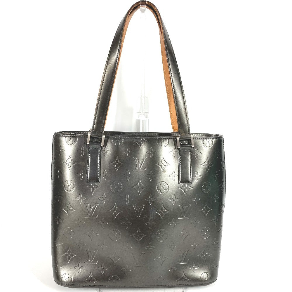 LOUIS VUITTON Shoulder Bag Monogram mat leather black Monogram mat Stockton