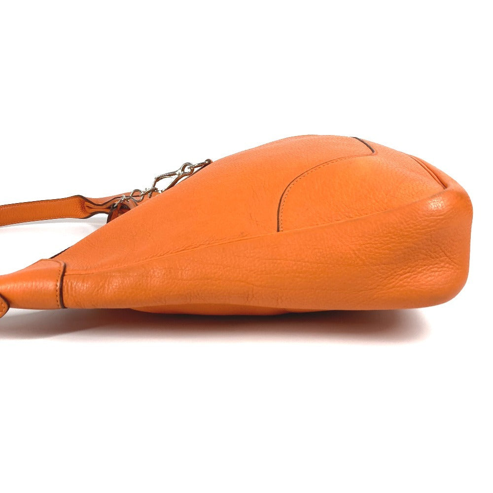 HERMES Shoulder Bag leather Orange Trim 35 Trim 35