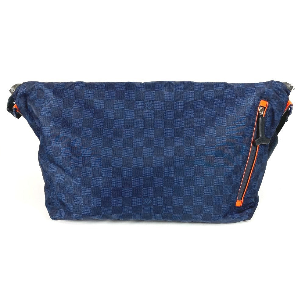 LOUIS VUITTON Shoulder Bag Leather / nylon Navy Damier Challenge Messenger Bag