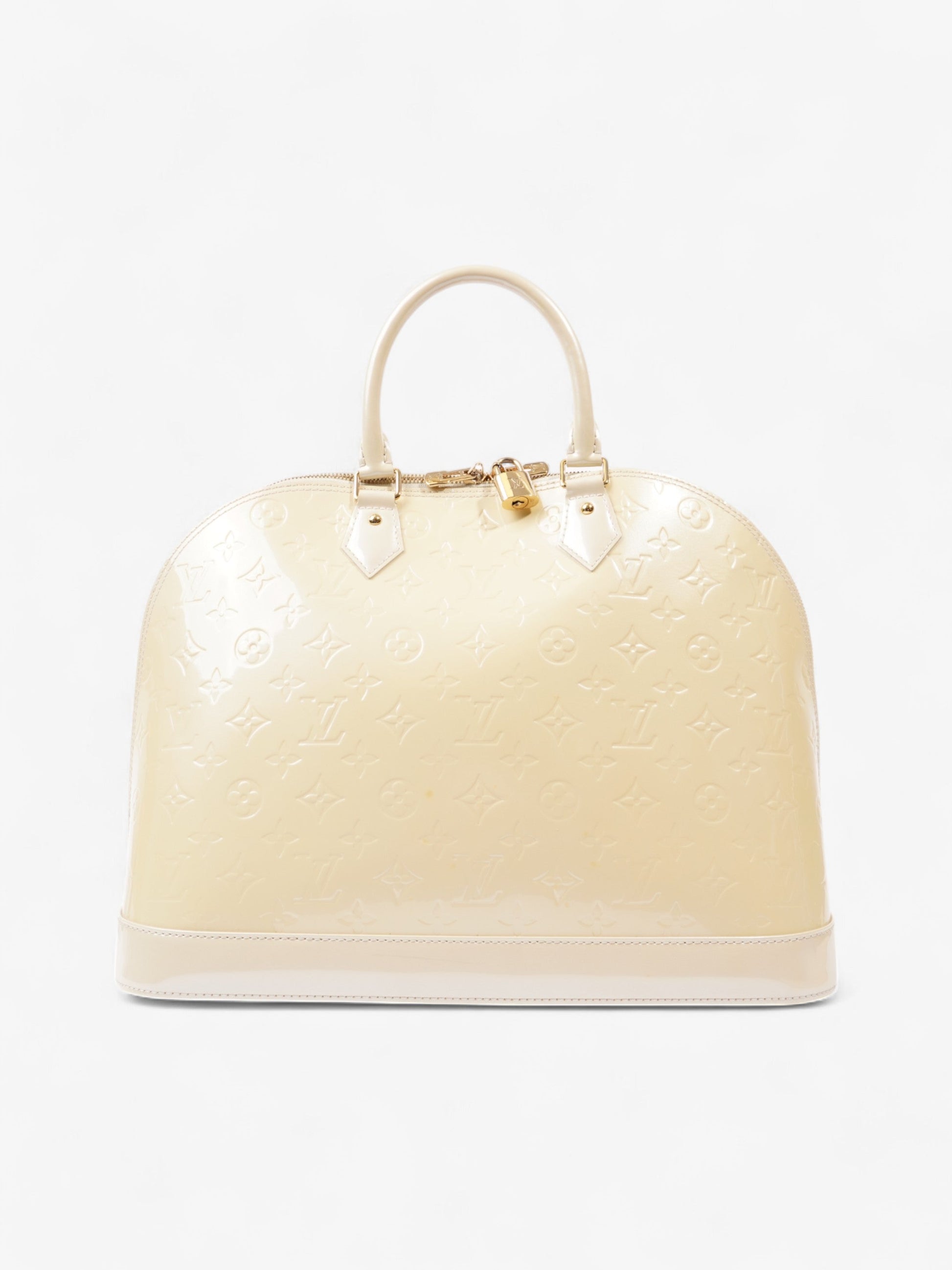 Louis Vuitton Alma Cream Embossed Leather MM