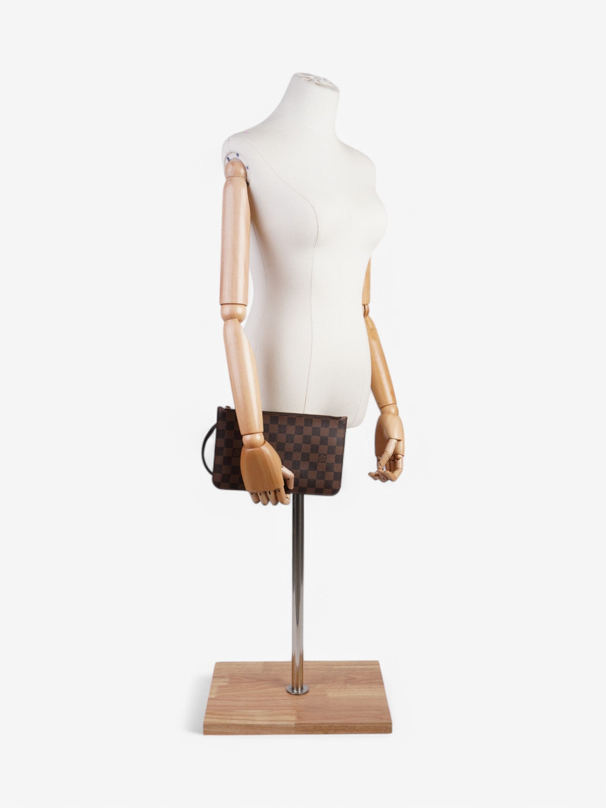 Louis Vuitton Neverfull Pochette Damier Ebene Coated Canvas