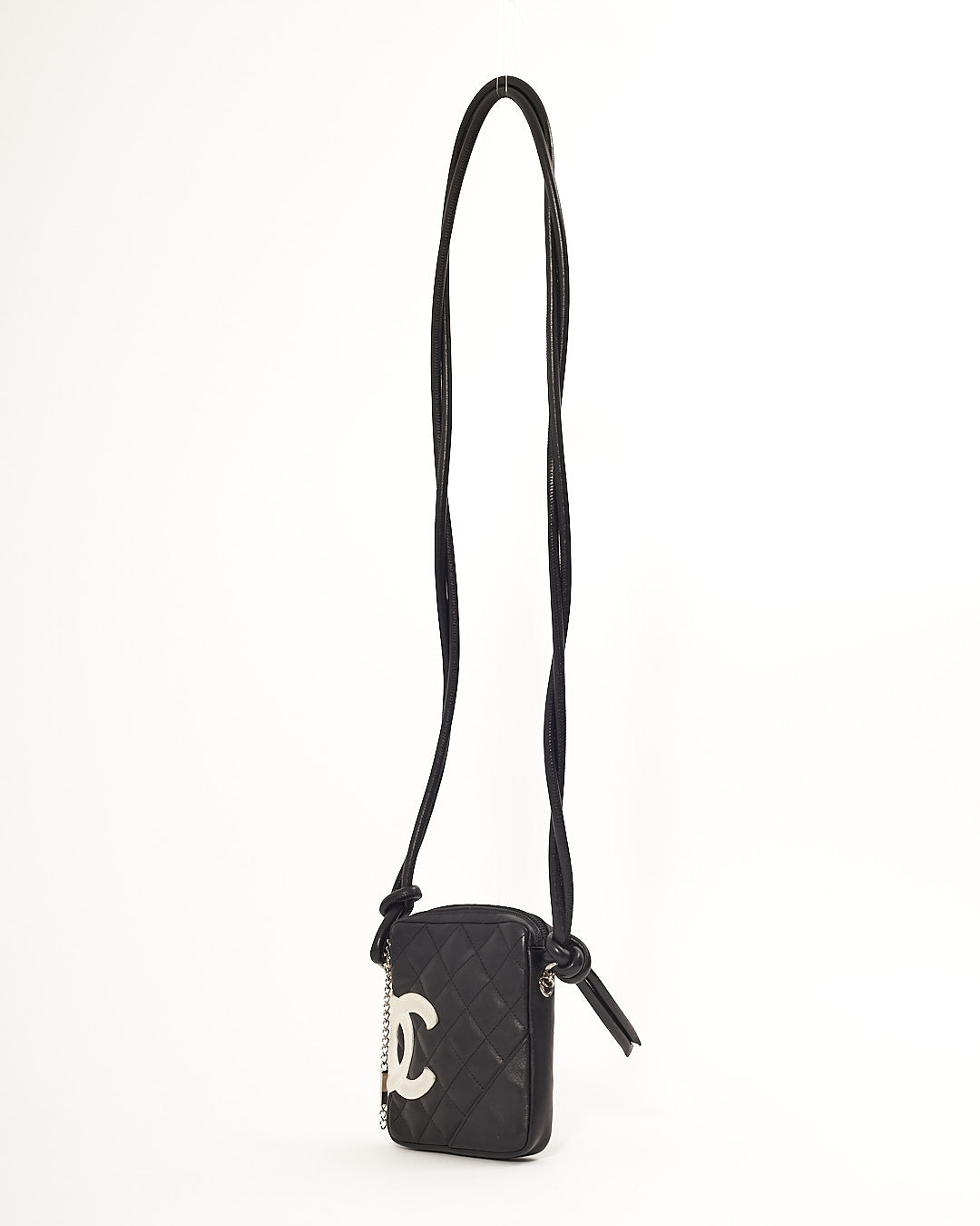 Chanel Black White Leather Cambon Crossbody Bag