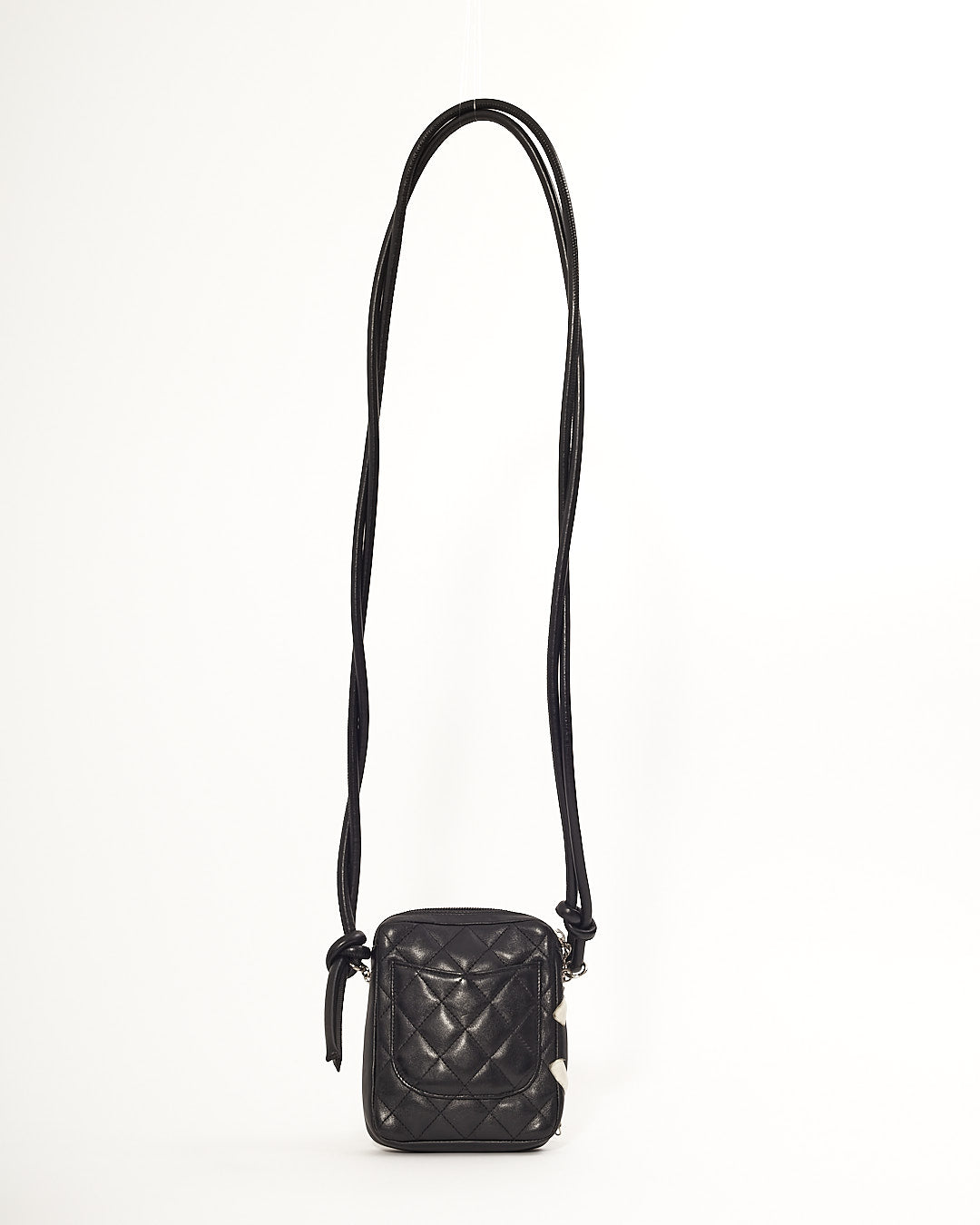 Chanel Black White Leather Cambon Crossbody Bag