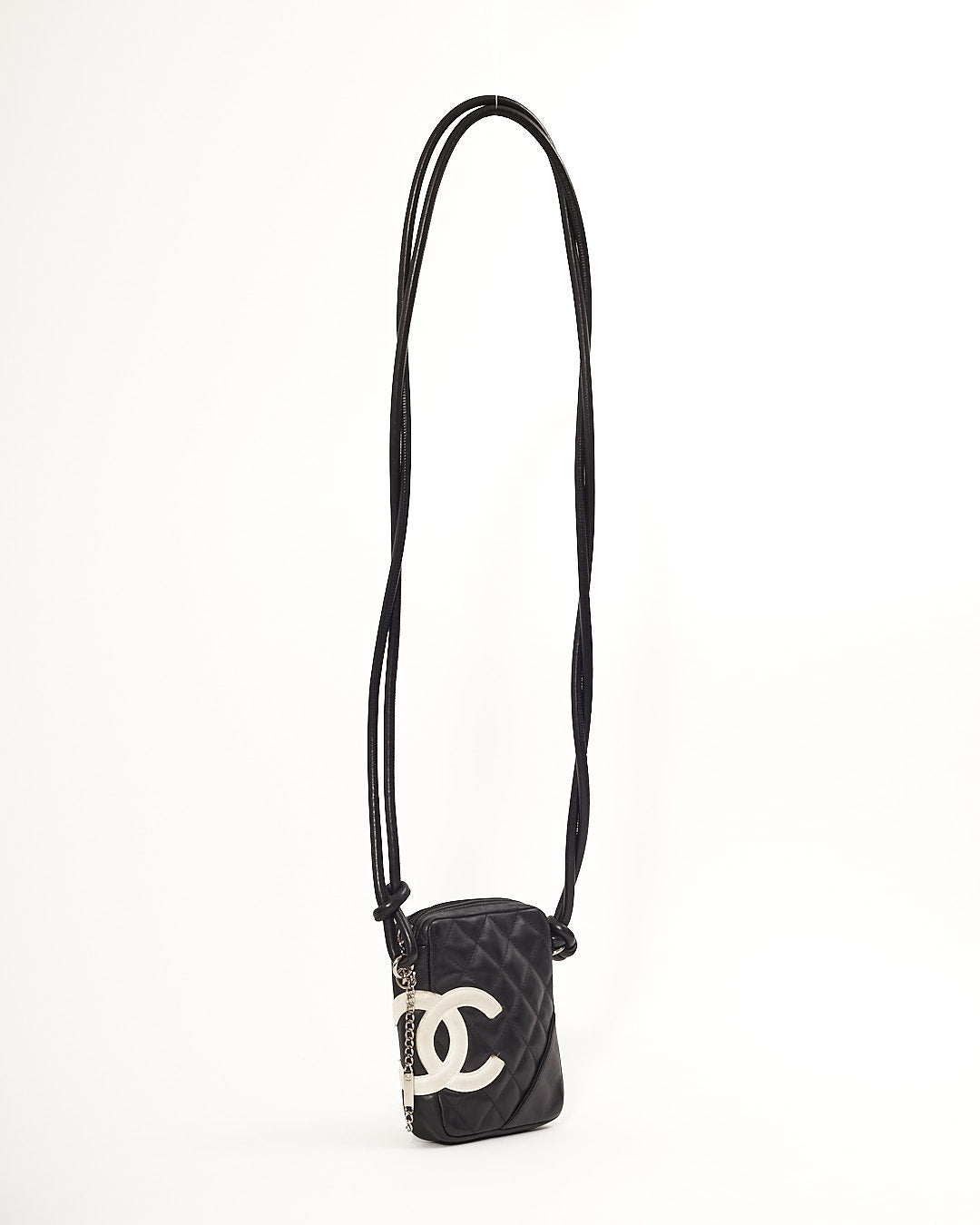 Chanel Black White Leather Cambon Crossbody Bag