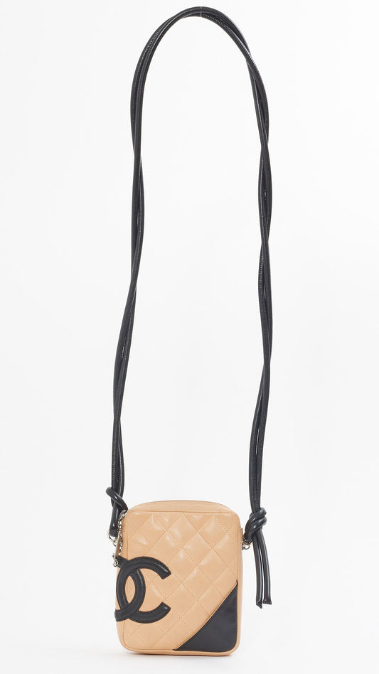 Chanel Beige Black Cambon Crossbody Bag