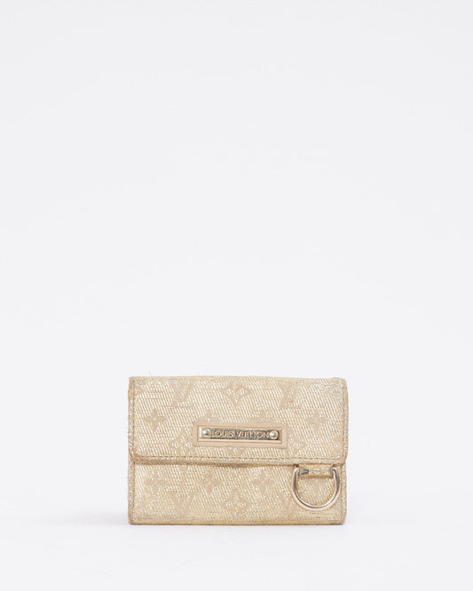 Louis Vuitton Gold Metallic Mini Lin Coin Pouch