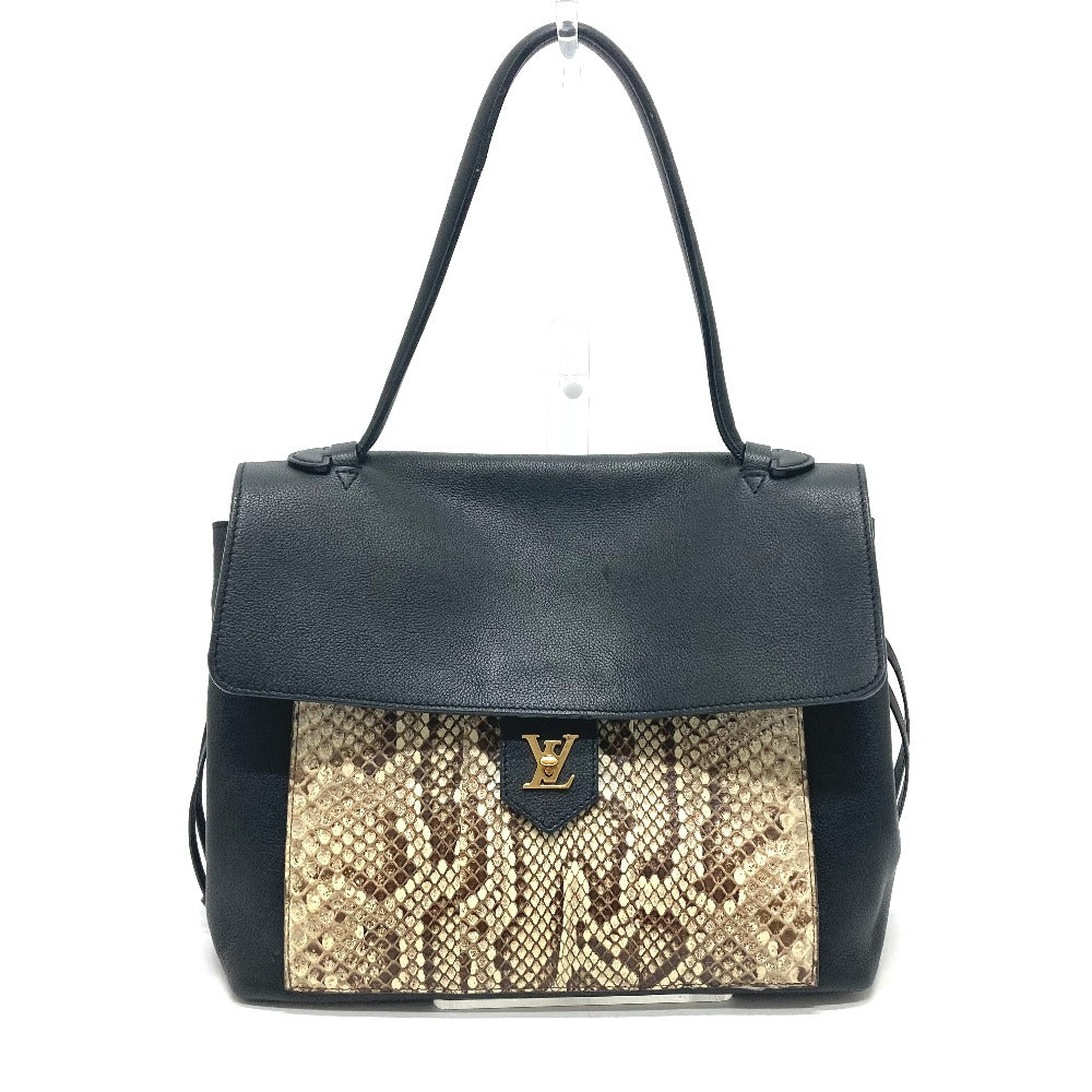 LOUIS VUITTON Handbag leather black logoMetal Rock Me MM Women