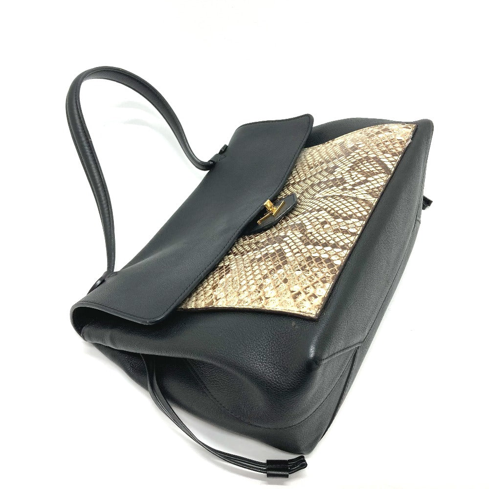 LOUIS VUITTON Handbag leather black logoMetal Rock Me MM Women