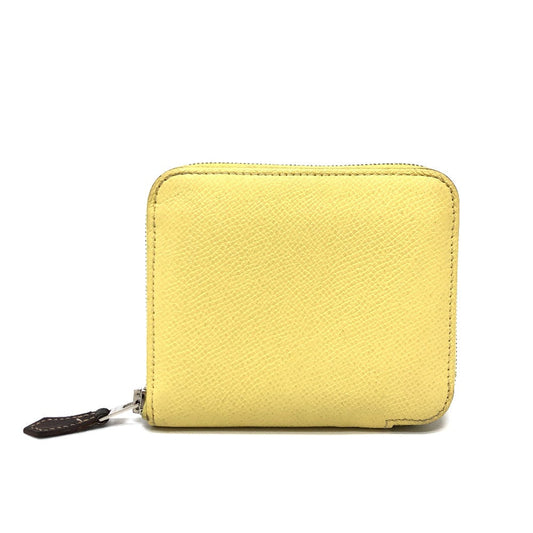 HERMES Folded wallet Epsom Multicolor/Silver Metal Azap compact Women