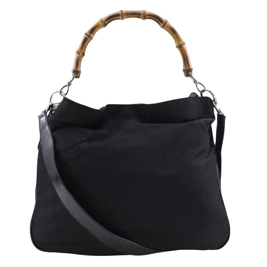 GUCCI Handbag 001.2123.1577 Nylon Canvas, Bamboo black Women