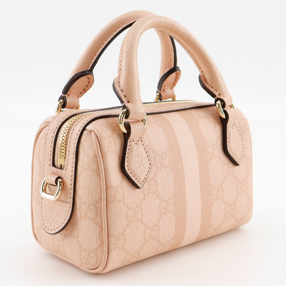 GUCCI Handbag 781490 6241 GG Supreme Canvas pink 2WAYShoulder Ophidia Super Mini Bag