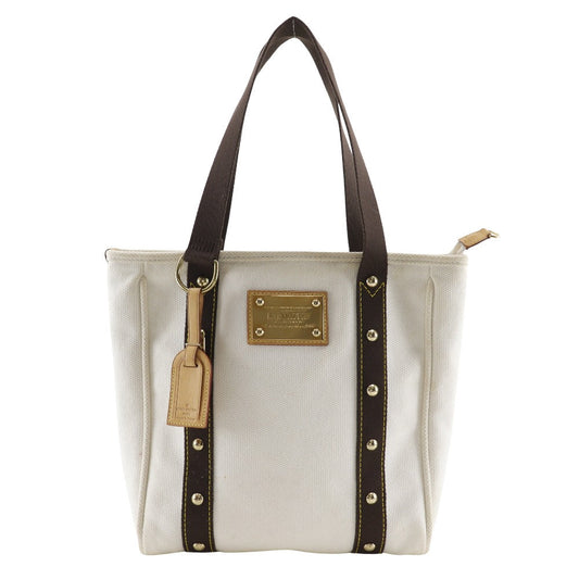LOUIS VUITTON Tote Bag canvas White / brown Antigua Hippo MM