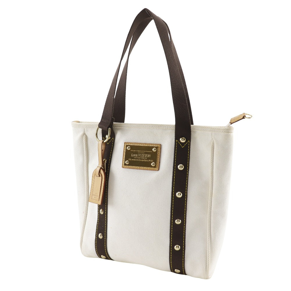  LOUIS VUITTON Tote Bag canvas White / brown Antigua Hippo MM