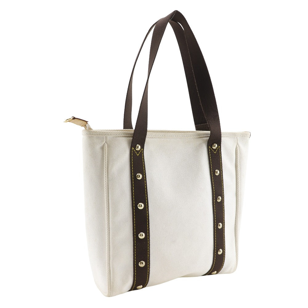  LOUIS VUITTON Tote Bag canvas White / brown Antigua Hippo MM