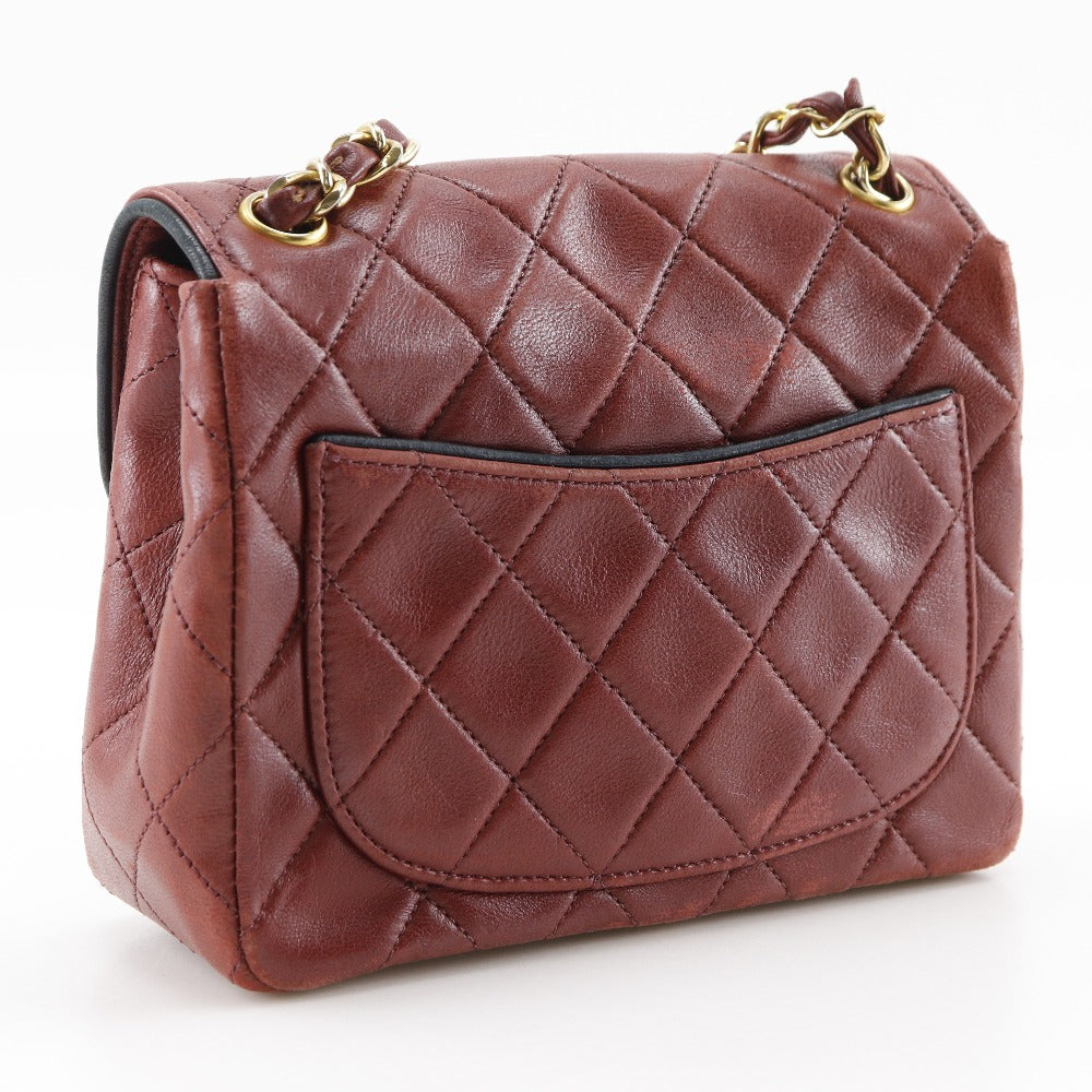 CHANEL Shoulder Bag A35200 lambskin Red ChainShoulder Mini matrasse