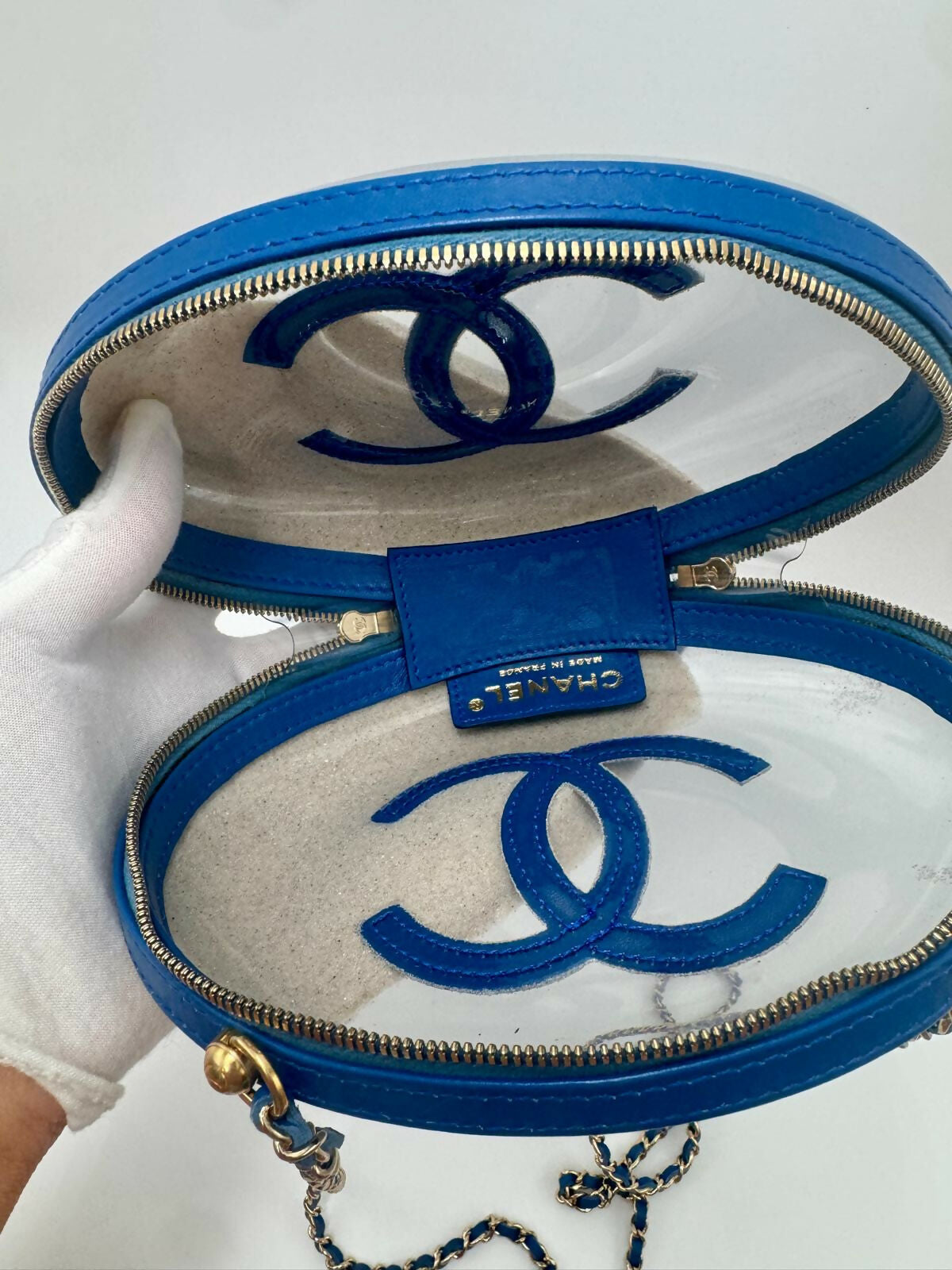Chanel limited Edition PVC Sand Sphere Clutch Bag
