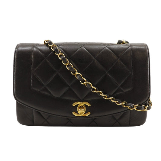 CHANEL Shoulder Bag A01164 lambskin black ChainShoulder diana flap 22