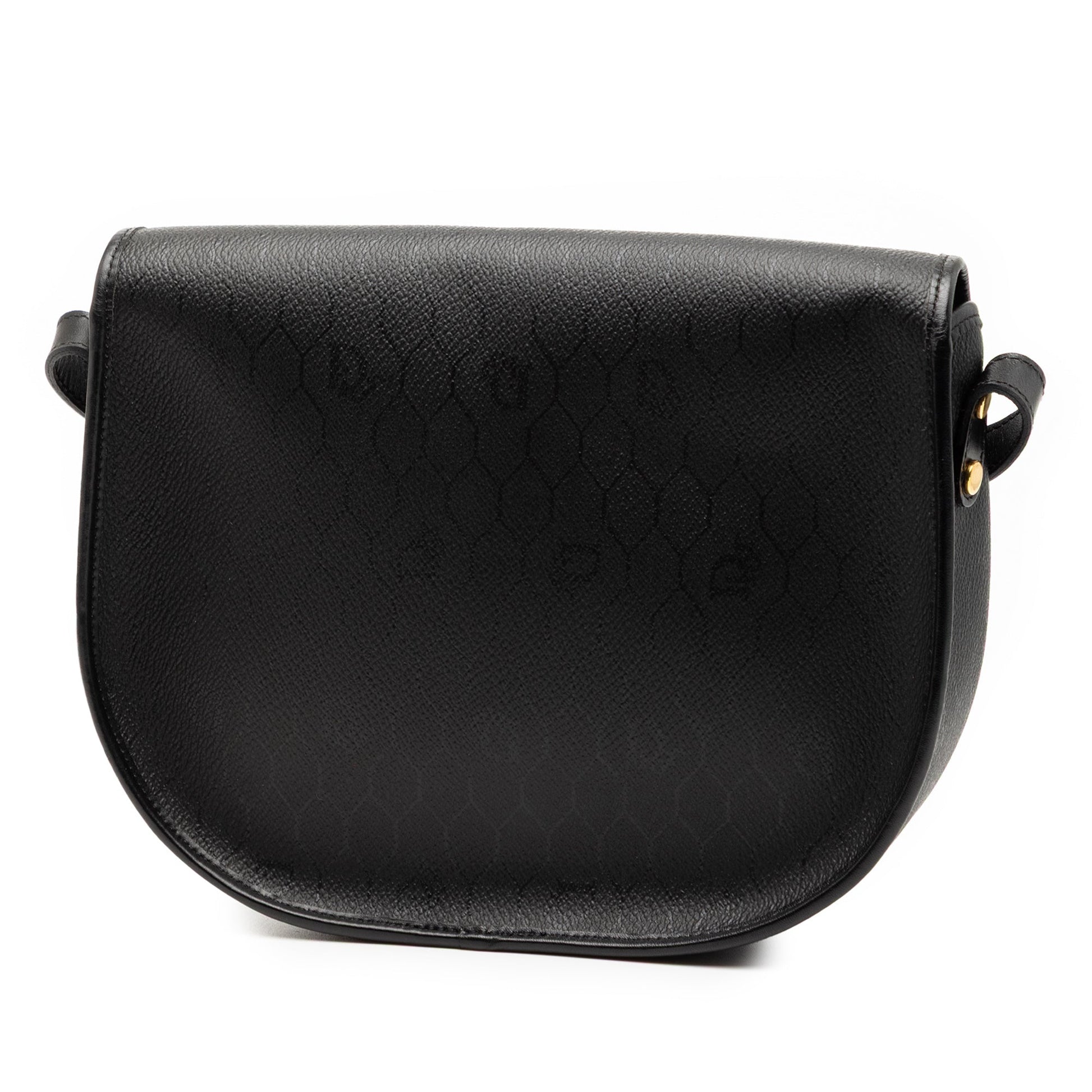 Black Dior Honeycomb Coated Canvas Crossbody