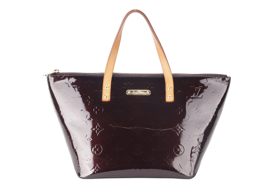 LOUIS VUITTON PM BURGUNDY MONOGRAM PATENT VERNIS GOLD HARDWARE NO DUST COVER Handbag